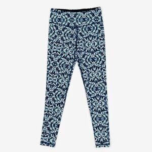 Victoria's Secret VSX Knockout Leggings Small Blue Geometric Yoga Workout